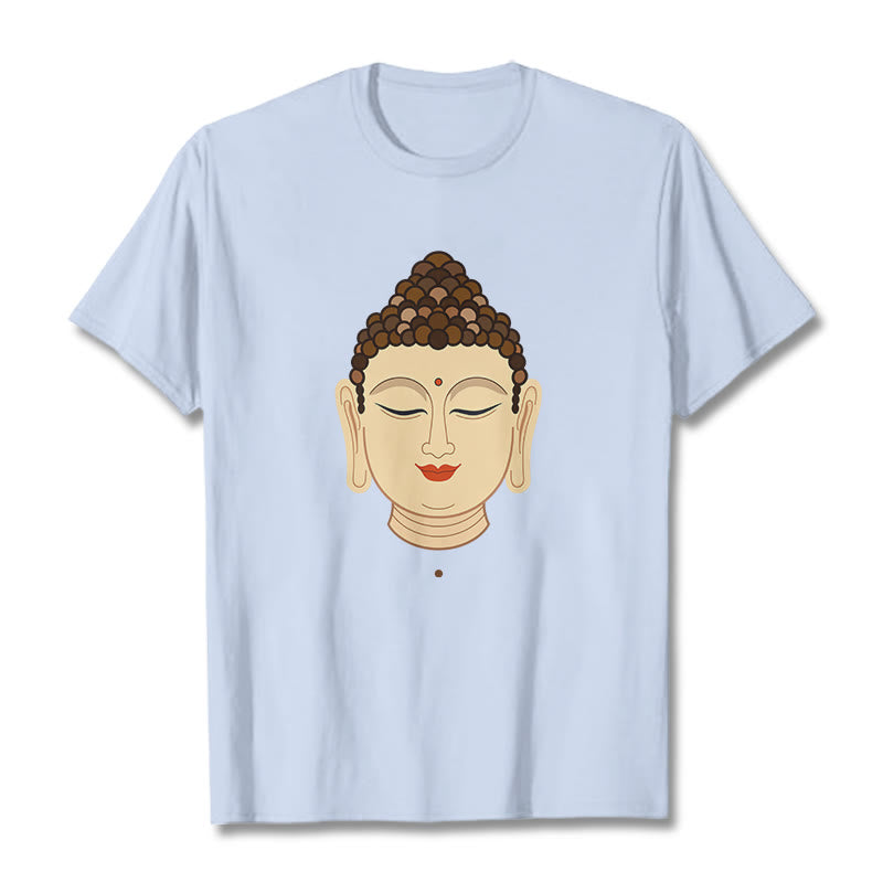 Buddha Stones Meditation Buddha Tee T-shirt - LightCyan - 2XL - image 17