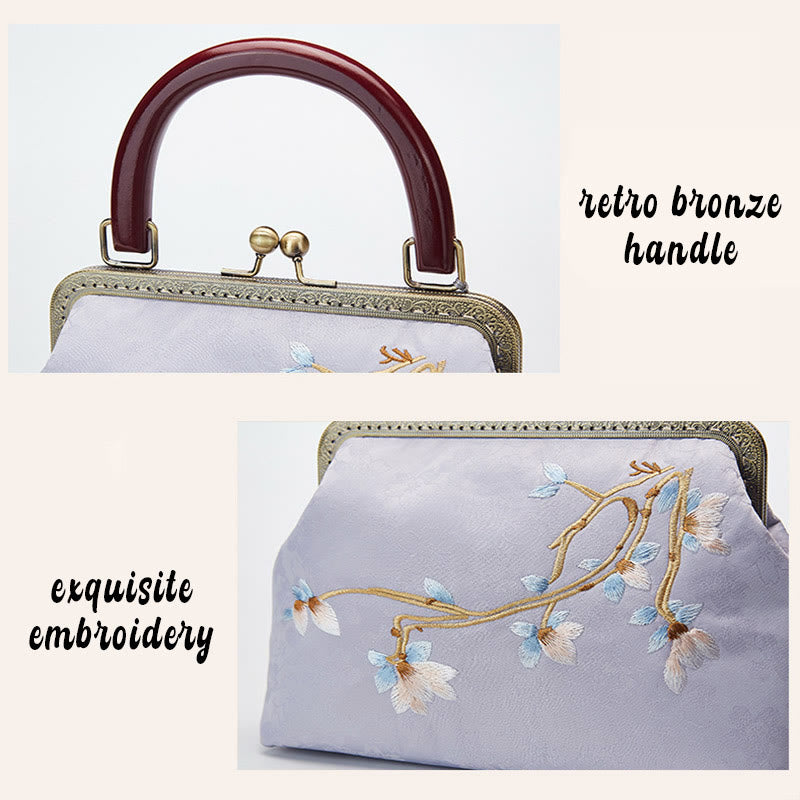 Buddha Stones Flower Embroidery Handbag Crossbody Bag - image 8