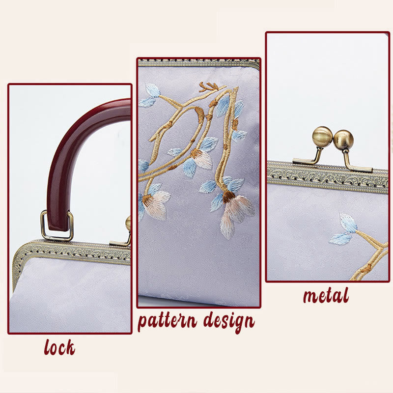 Buddha Stones Flower Embroidery Handbag Crossbody Bag - image 7