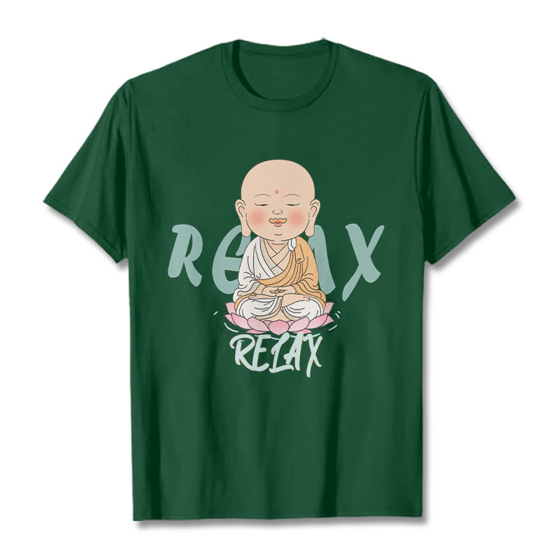 Buddha Stones RELAX Buddha Tee T-shirt - ForestGreen - RELAX Background - 2XL - image 9