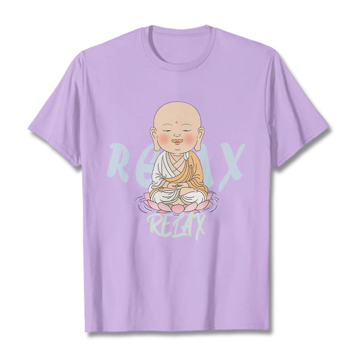 Buddha Stones RELAX Buddha Tee T-shirt - Plum - RELAX Background - 2XL - image 15