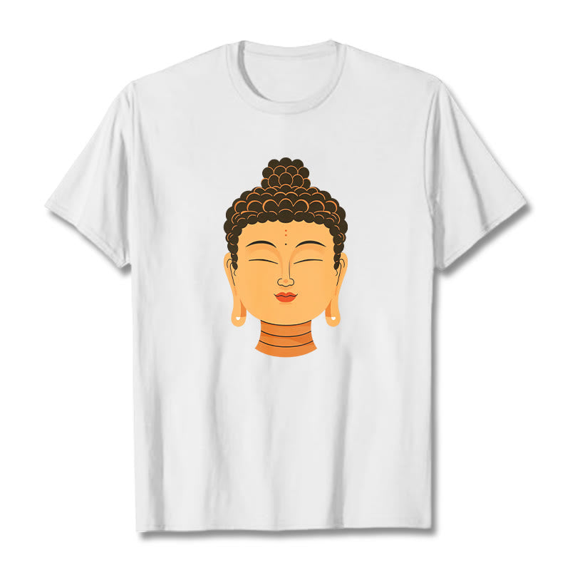 Buddha Stones Blessed Meditation Buddha Tee T-shirt - White - 2XL - image 0