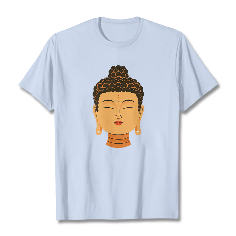 Buddha Stones Blessed Meditation Buddha Tee T-shirt - LightCyan - 2XL - image 9