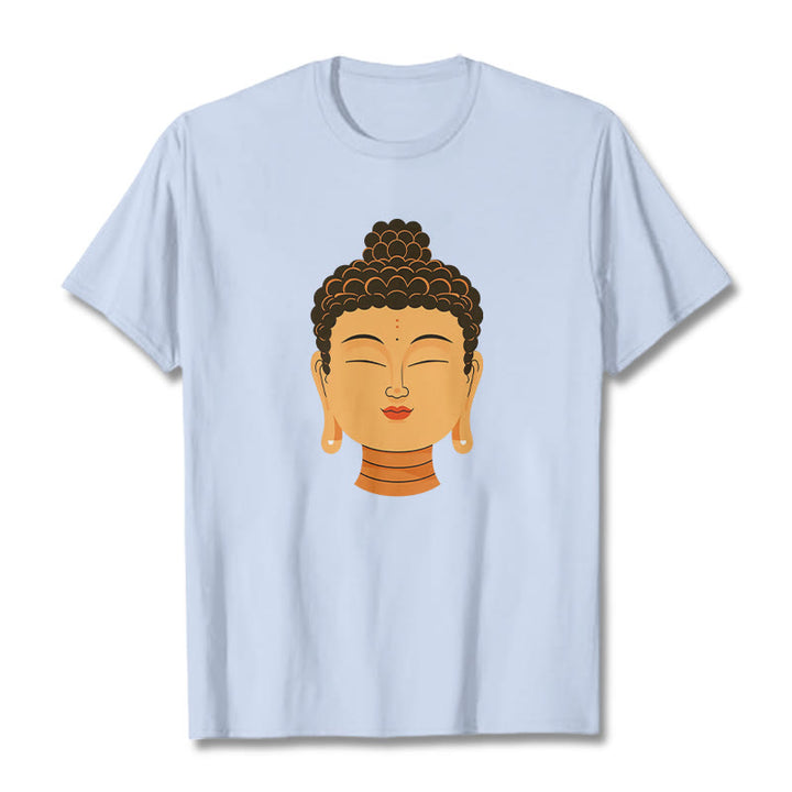 Buddha Stones Blessed Meditation Buddha Tee T-shirt - LightCyan - 2XL - image 9