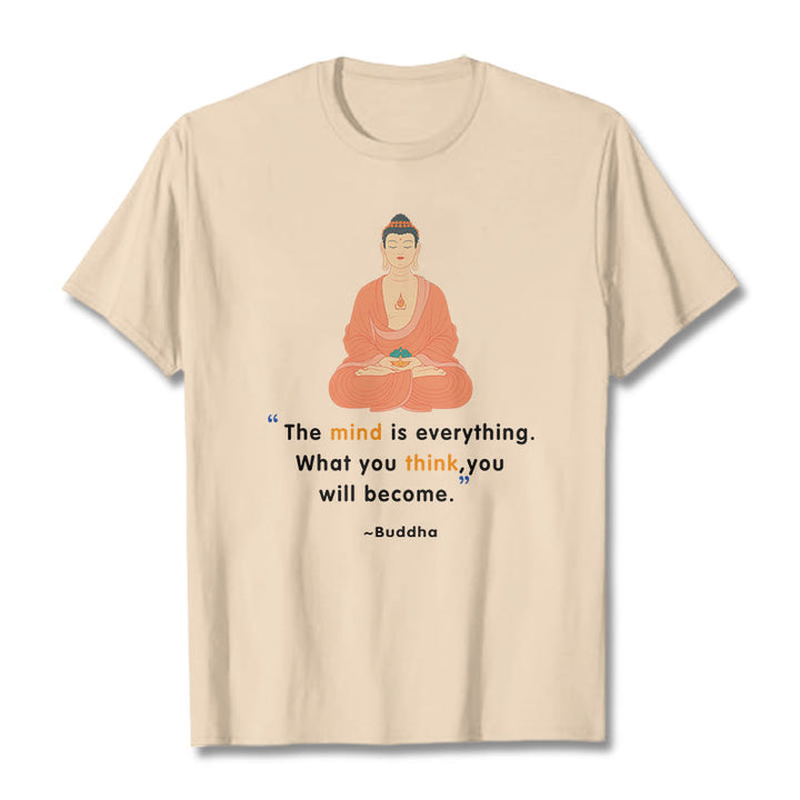 Buddha Stones The Mind Is Everything Meditation Buddha Tee T-shirt - Bisque - 2XL - image 16