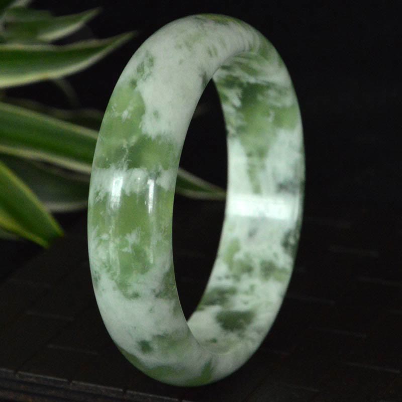 Buddha Stones Natural Jade Luck Prosperity Bracelet Bangle - image 3