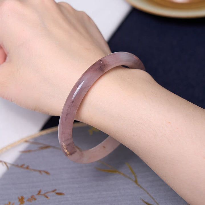 Buddha Stones Enhance Happiness and Joy Purple Bracelet Bangle Bundle - image 8