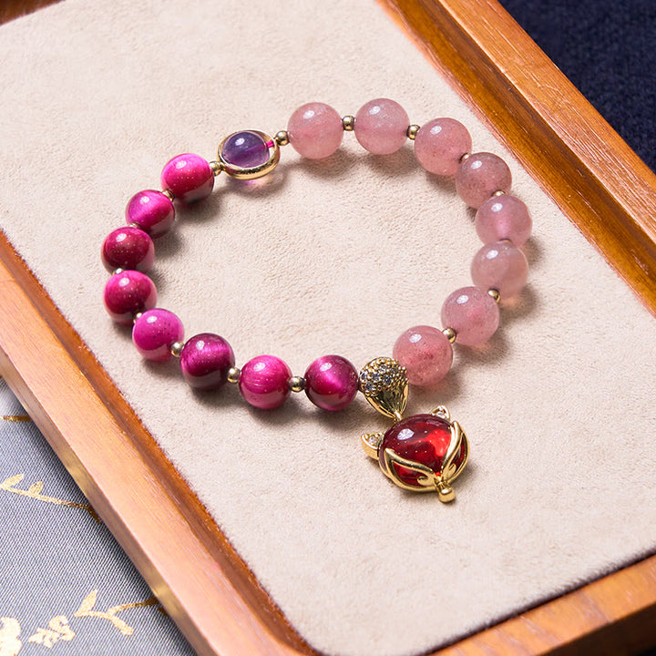 Buddha Stones Enhance Happiness and Joy Purple Bracelet Bangle Bundle - image 3