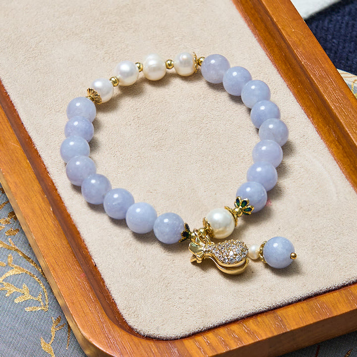 Buddha Stones Inner Peace And Stress Relief Aquamarine Jade Blue Bracelet Bangle Bundle - image 4