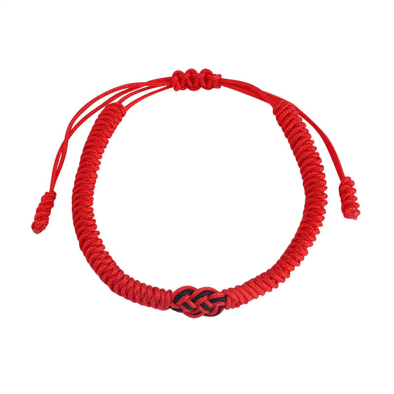 Buddha Stones 2Pcs Tibetan Luck Chinese Knot Protection String Bracelet - image 18