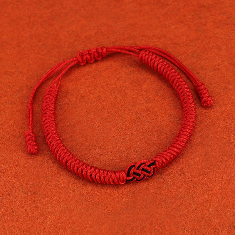 Buddha Stones 2Pcs Tibetan Luck Chinese Knot Protection String Bracelet - image 13