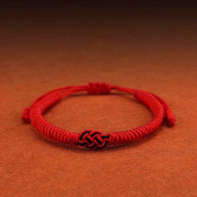 Buddha Stones 2Pcs Tibetan Luck Chinese Knot Protection String Bracelet - image 12