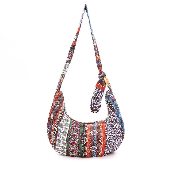 Buddha Stones Cotton Stripes Print Crossbody Bag Shoulder Bag - image 1