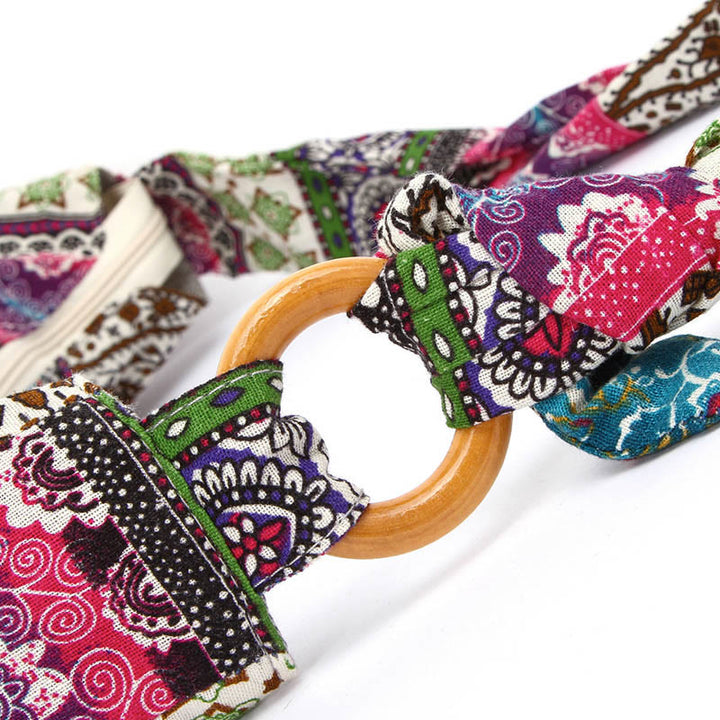 Buddha Stones Cotton Stripes Print Crossbody Bag Shoulder Bag - image 15