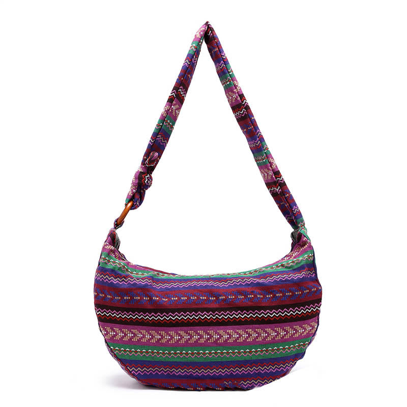 Buddha Stones Cotton Stripes Print Crossbody Bag Shoulder Bag - image 17