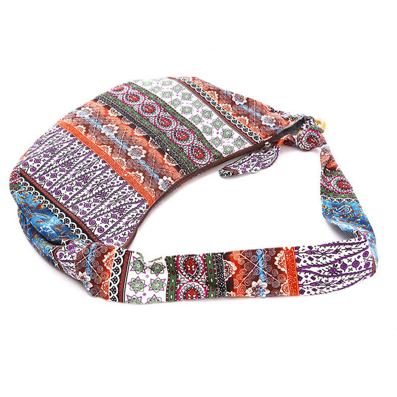 Buddha Stones Cotton Stripes Print Crossbody Bag Shoulder Bag - image 2