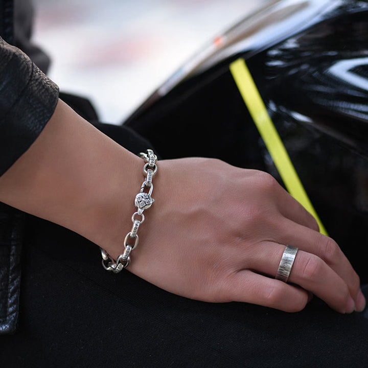 Buddha Stones 925 Sterling Silver Six True Words Wisdom Calm Bracelet - image 9