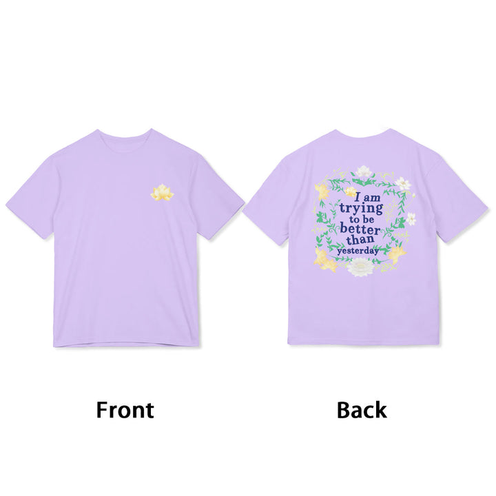 Buddha Stones Lotus I Am Trying To Be Better Tee T-shirt - image 15