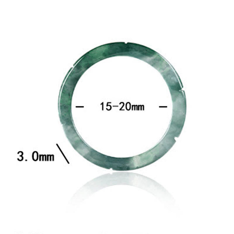 Buddha Stones Natural Jade Bamboo Prosperity Abundance Ring - image 8