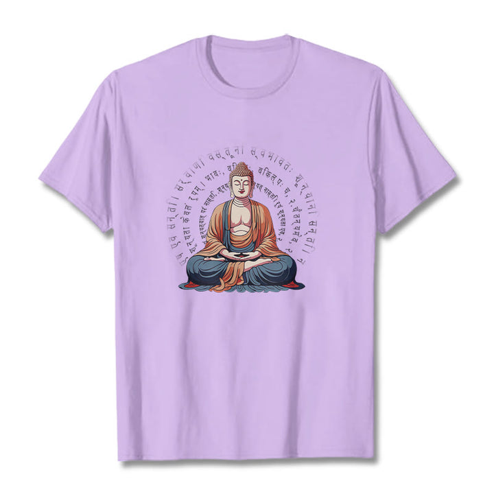 Buddha Stones Sanskrit Heart Sutra Form Is No Other Than Emptiness Tee T-shirt - Plum - 2XL - image 16