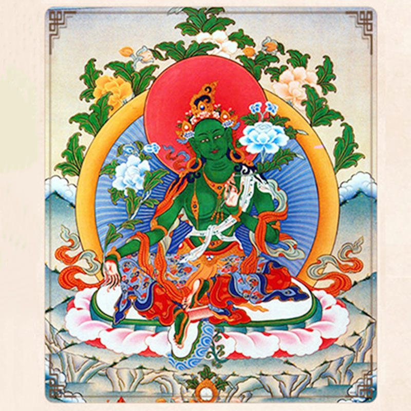 Buddha Stones 108 Mala Beads Natural Green Agate Bodhisattva Green Tara Manifestation Charm Bracelet - image 5