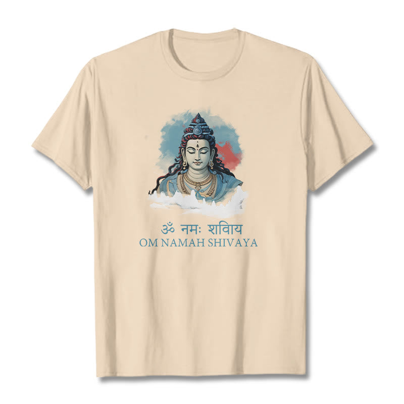 Buddha Stones Sanskrit OM NAMAH SHIVAYA Colorful Clouds Tee T-shirt - Bisque - 2XL - image 8