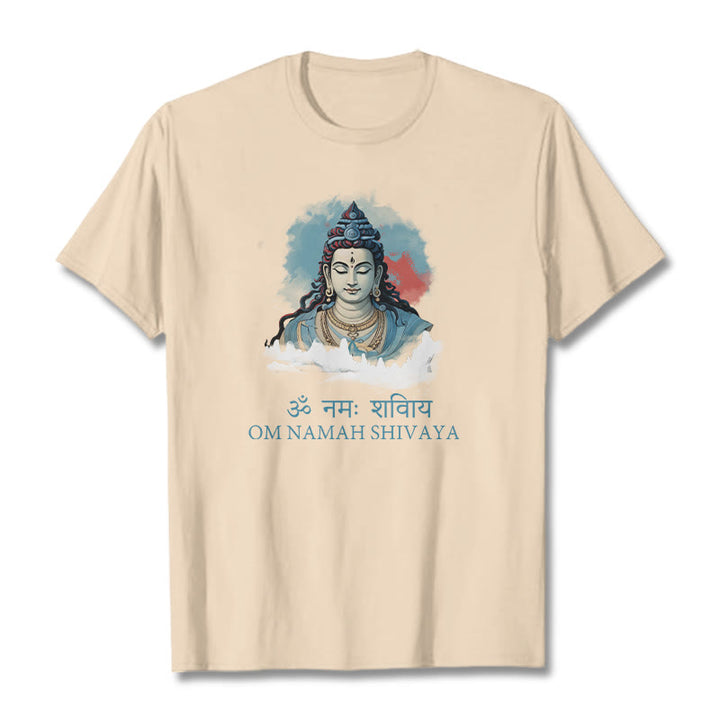 Buddha Stones Sanskrit OM NAMAH SHIVAYA Colorful Clouds Tee T-shirt - Bisque - 2XL - image 8