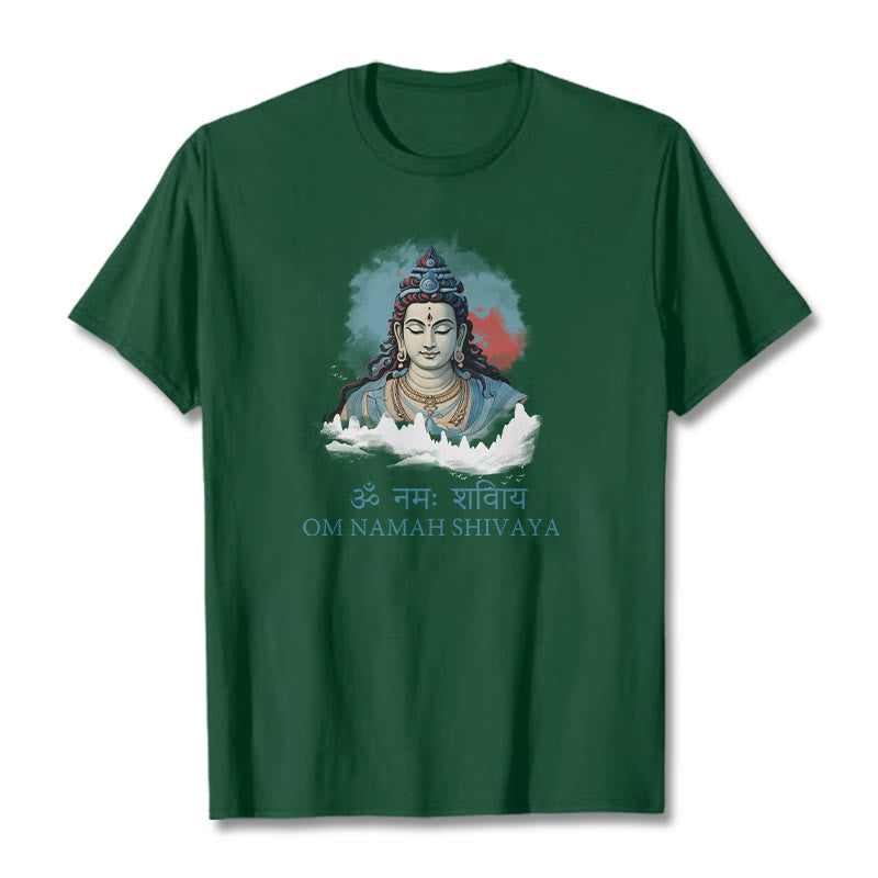 Buddha Stones Sanskrit OM NAMAH SHIVAYA Colorful Clouds Tee T-shirt - ForestGreen - 2XL - image 10