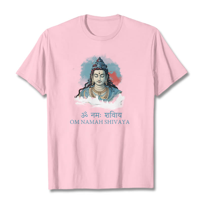 Buddha Stones Sanskrit OM NAMAH SHIVAYA Colorful Clouds Tee T-shirt - LightPink - 2XL - image 12
