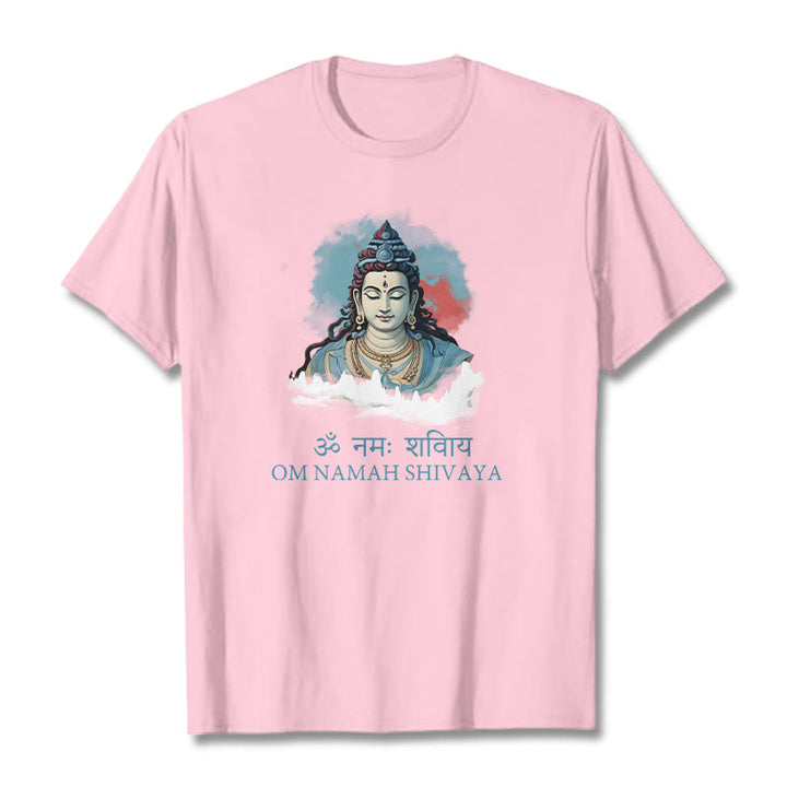 Buddha Stones Sanskrit OM NAMAH SHIVAYA Colorful Clouds Tee T-shirt - LightPink - 2XL - image 12