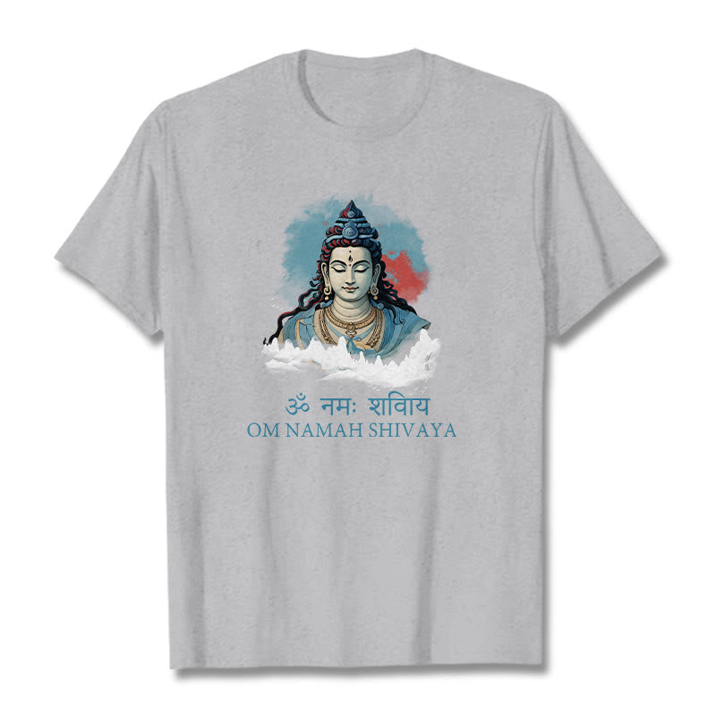 Buddha Stones Sanskrit OM NAMAH SHIVAYA Colorful Clouds Tee T-shirt - LightGrey - 2XL - image 19