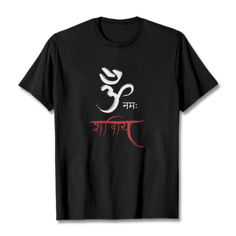 Buddha Stones OM NAMAH SHIVAYA Mantra Sanskrit Tee T-shirt - Black - 2XL - image 5