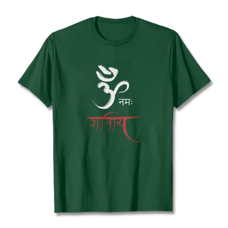 Buddha Stones OM NAMAH SHIVAYA Mantra Sanskrit Tee T-shirt - ForestGreen - 2XL - image 11