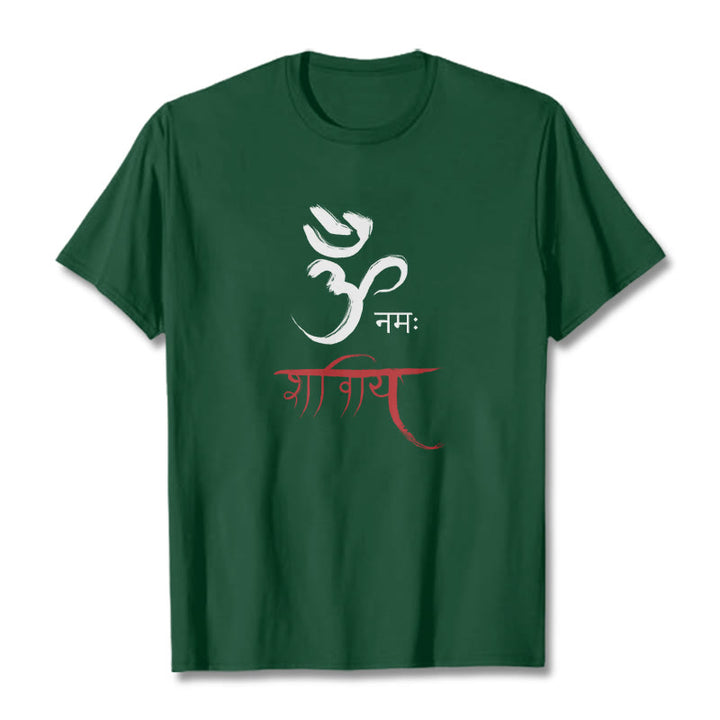 Buddha Stones OM NAMAH SHIVAYA Mantra Sanskrit Tee T-shirt - ForestGreen - 2XL - image 11