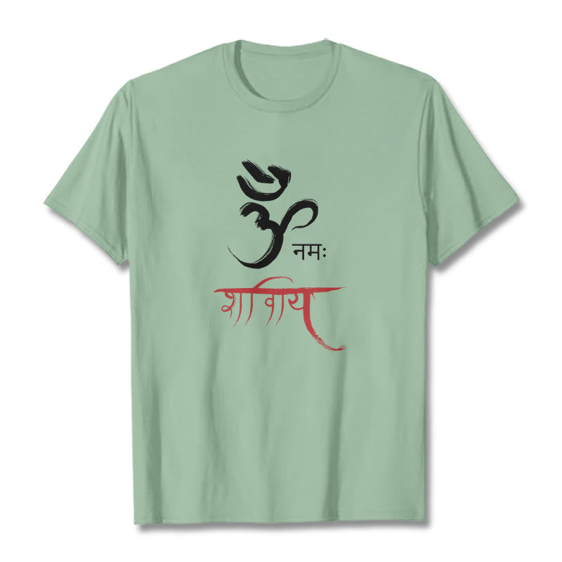 Buddha Stones OM NAMAH SHIVAYA Mantra Sanskrit Tee T-shirt - PaleGreen - 2XL - image 17