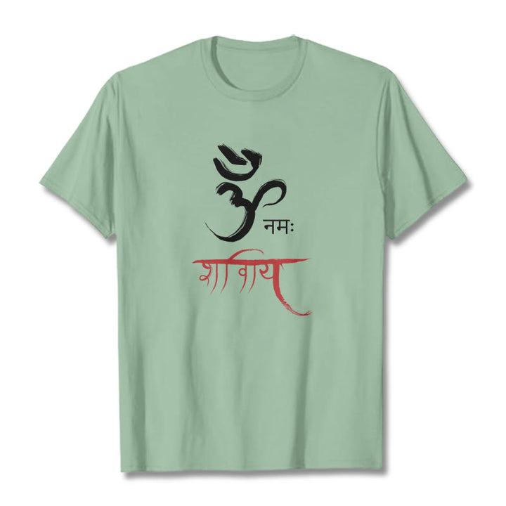 Buddha Stones OM NAMAH SHIVAYA Mantra Sanskrit Tee T-shirt - PaleGreen - 2XL - image 17
