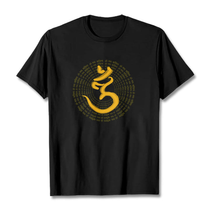 Buddha Stones 108 OM NAMAH SHIVAYA Mantra Sanskrit Tee T-shirt - Black - 2XL - image 3