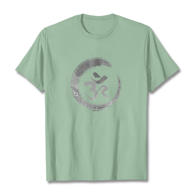 Buddha Stones OM Mantra Sanskrit Tee T-shirt - PaleGreen - 2XL - image 13