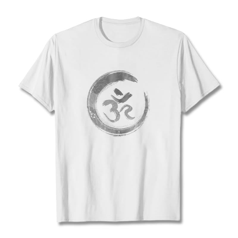 Buddha Stones OM Mantra Sanskrit Tee T-shirt - White - 2XL - image 4