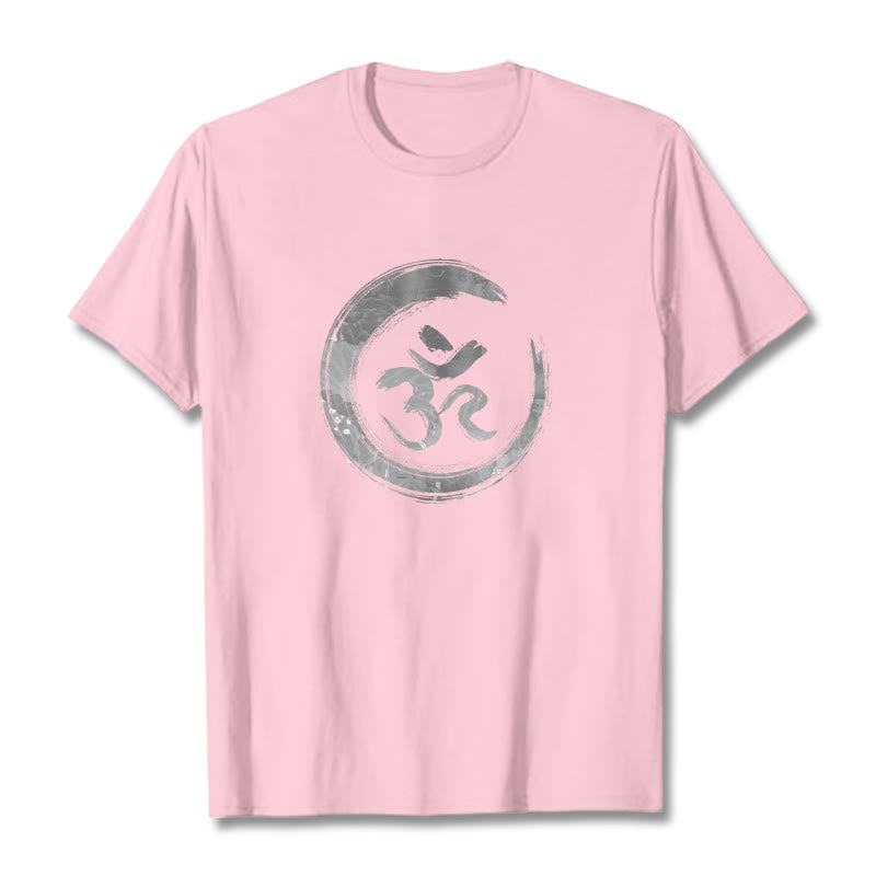 Buddha Stones OM Mantra Sanskrit Tee T-shirt - LightPink - 2XL - image 11