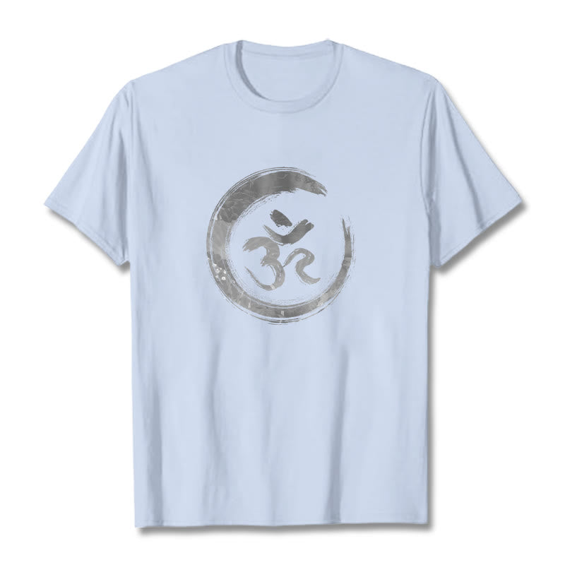 Buddha Stones OM Mantra Sanskrit Tee T-shirt - LightCyan - 2XL - image 17