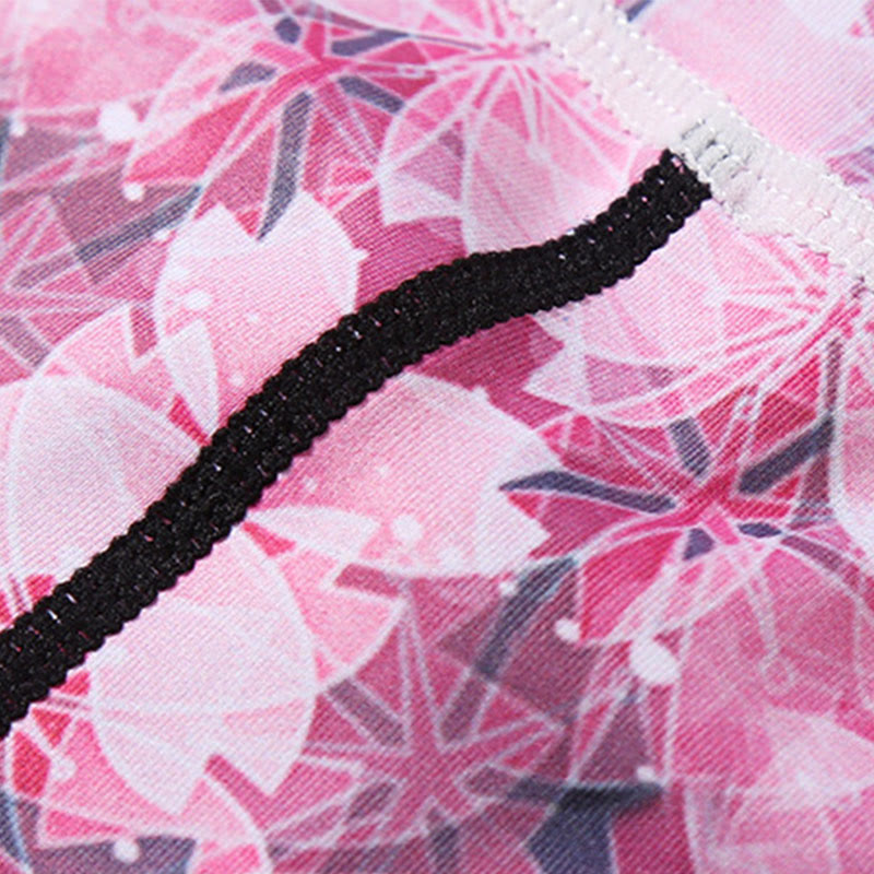Buddha Stones Cherry Blossoms Sakura Lines Print Sports Yoga Cropped Leggings Women's Yoga Capri Pants - image 6