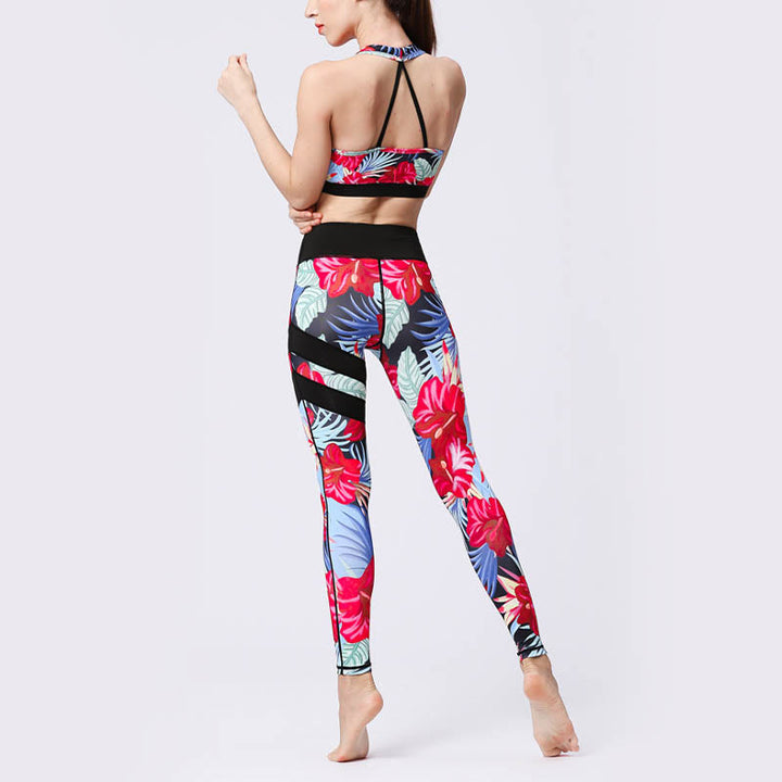 Buddha Stones Flower Petal Leaves Print Sports Exercise Fitness High Waist Leggings Women's Yoga Pants - image 34