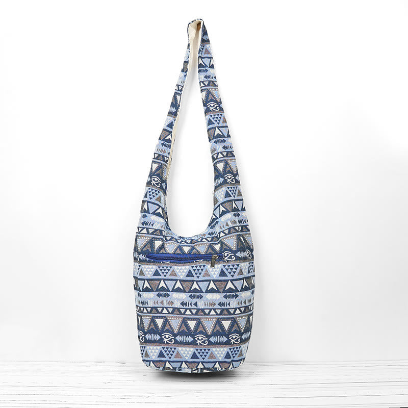 Buddha Stones Cotton Stripes Pattern Crossbody Bag Shoulder Bag - image 4