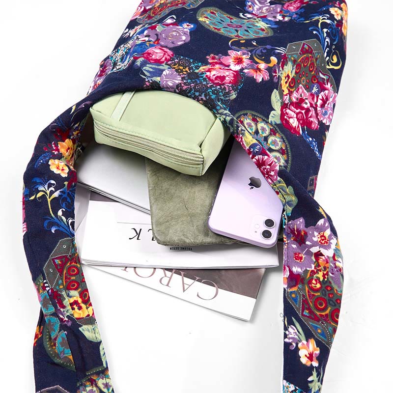 Buddha Stones Cotton Flower Pattern Crossbody Bag Shoulder Bag - image 5