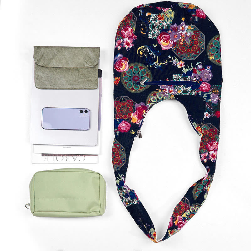 Buddha Stones Cotton Flower Pattern Crossbody Bag Shoulder Bag - image 4