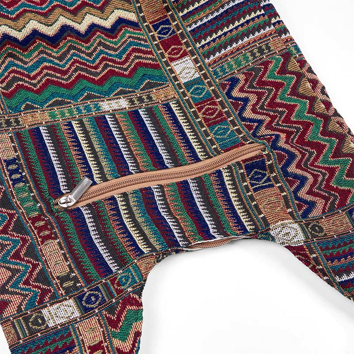 Buddha Stones Green Brown Waves Pattern Cotton Crossbody Bag Shoulder Bag - image 7