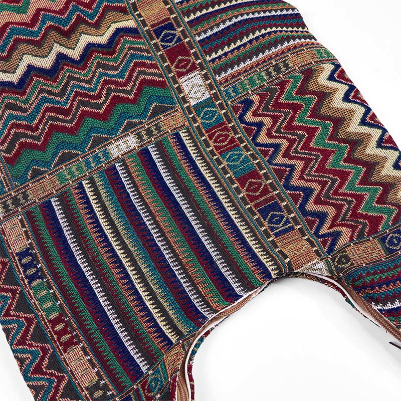 Buddha Stones Green Brown Waves Pattern Cotton Crossbody Bag Shoulder Bag - image 6