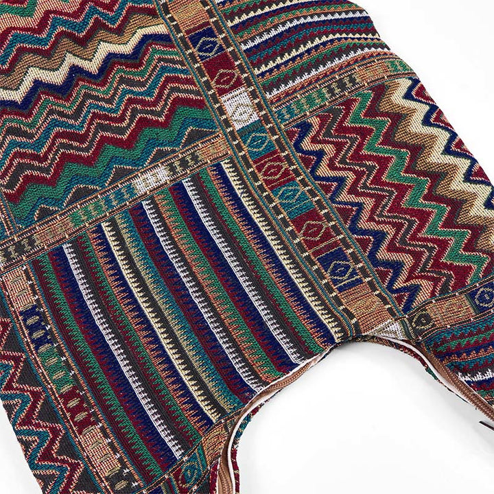 Buddha Stones Green Brown Waves Pattern Cotton Crossbody Bag Shoulder Bag - image 6