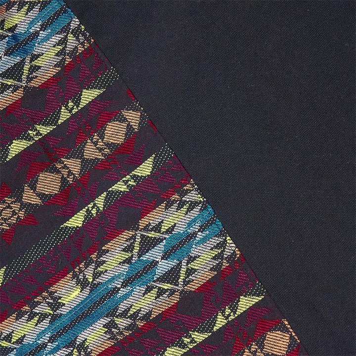 Buddha Stones Black Red Blue Stripes Pattern Cotton Crossbody Bag Shoulder Bag - image 3